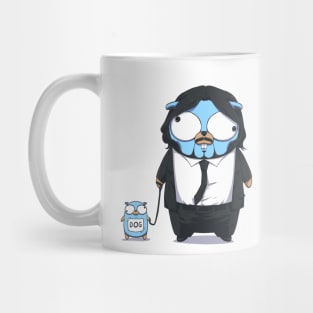 Golang Gopher Go Wick with Dog Mug